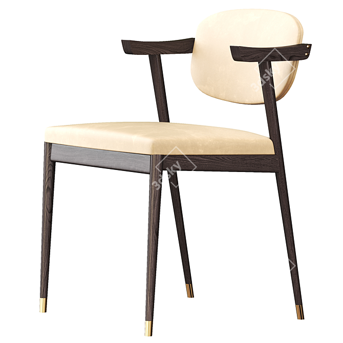 Scandinavian Style Dining Chair 3D model image 3