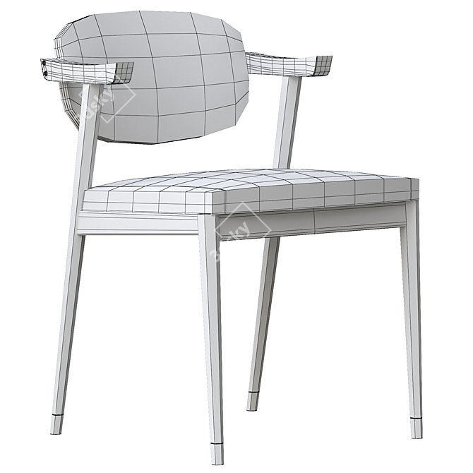 Scandinavian Style Dining Chair 3D model image 5