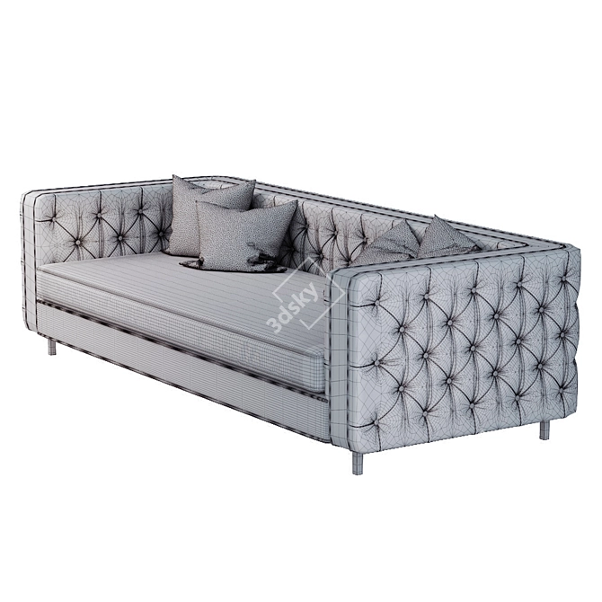 Luxurious Velvet Inside Out Sofa 3D model image 6