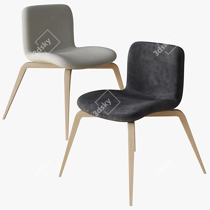 Elegant Goose Lounge Chair 3D model image 2