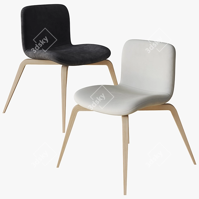 Elegant Goose Lounge Chair 3D model image 3