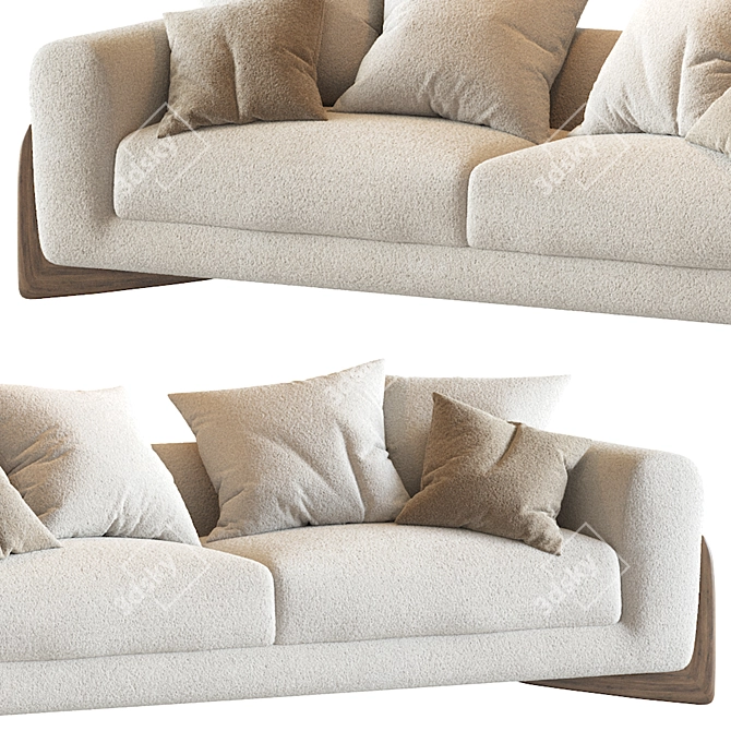 Sophisticated Softbay Sofa 3D model image 3