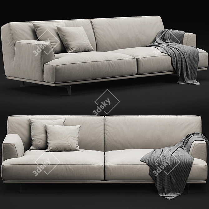 Poliform Tribeca Sofa: Sleek and Stylish Seating 3D model image 1