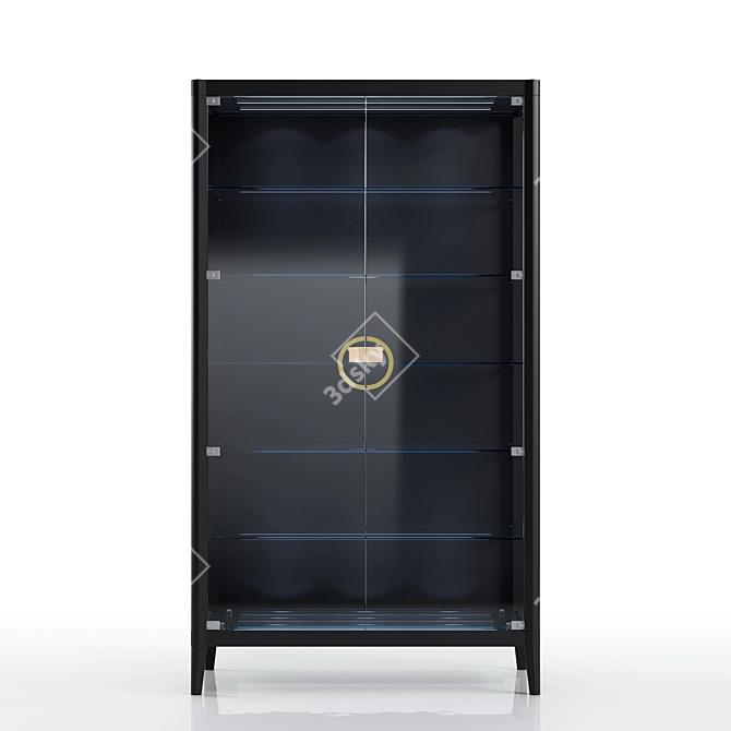 Elegant Showcase Wardrobe with Animated Doors 3D model image 2