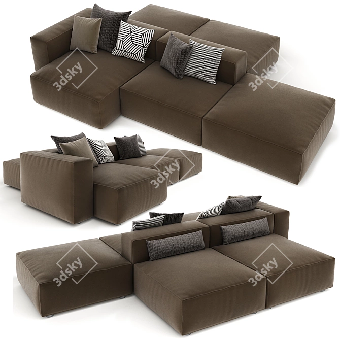 Alberta Alcazar 4-Seater Sofa 3D model image 1