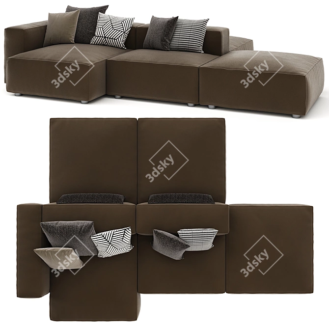 Alberta Alcazar 4-Seater Sofa 3D model image 2
