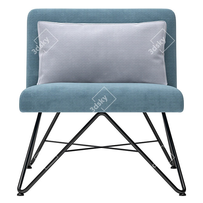 Sleek and Stylish PIPE Lounge Chair 3D model image 2