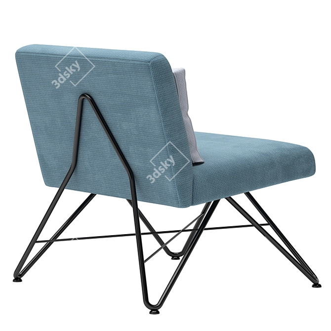Sleek and Stylish PIPE Lounge Chair 3D model image 3