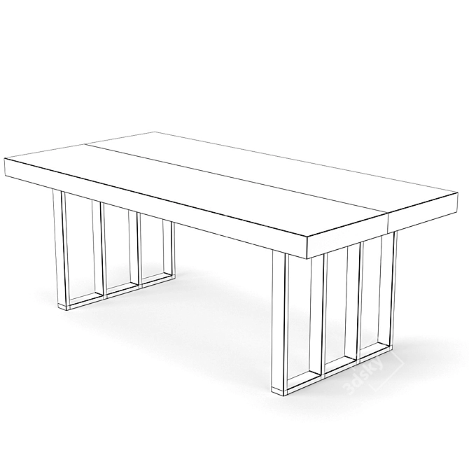 Modern Dining Table Set 105 3D model image 5