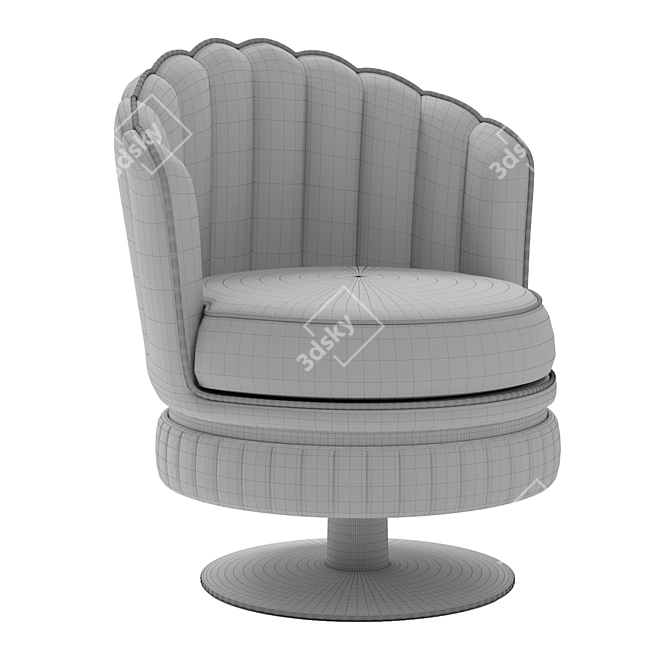  Stylish 2016 Barrel Chair 3D model image 5