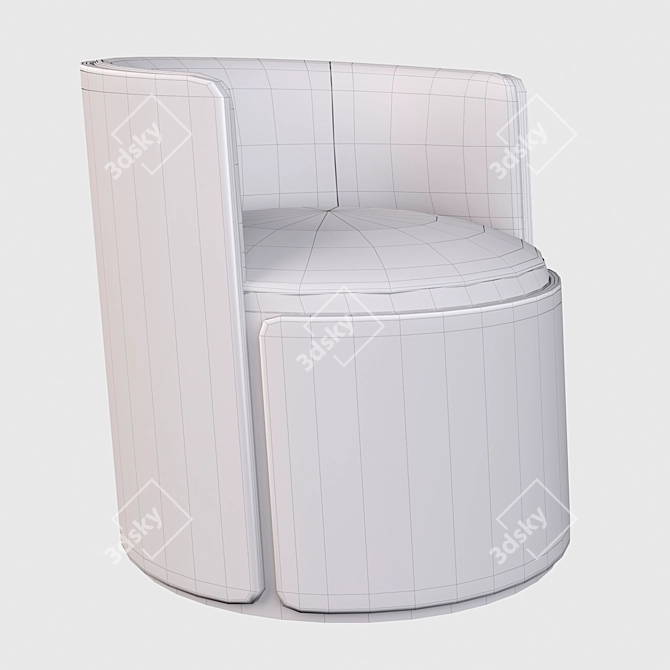 Elegant Armchair: Mere Style 3D model image 4