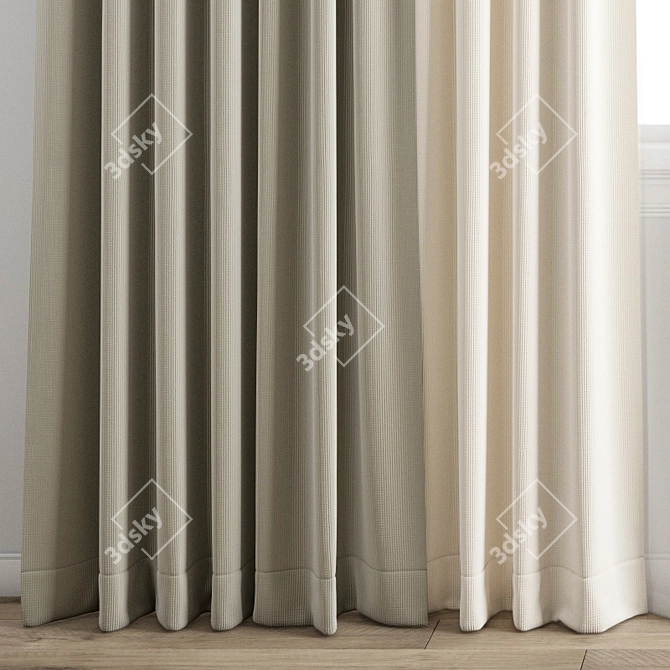 Polygonal Curtain Model 3D model image 2