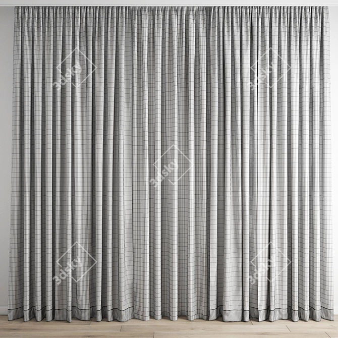 Polygonal Curtain Model 3D model image 4