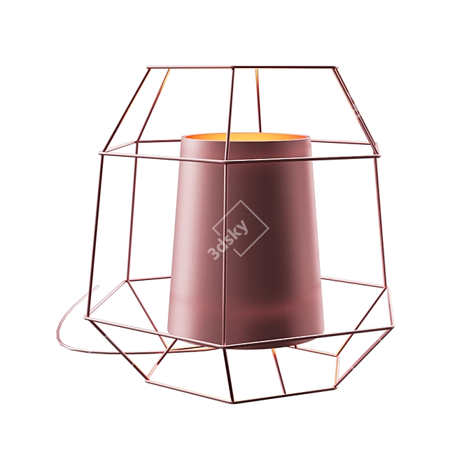 Wire Table Lamp 3D model image 1