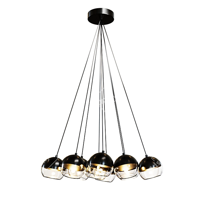 Elegant Vetraio Chandelier 3D model image 1