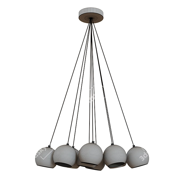 Elegant Vetraio Chandelier 3D model image 2