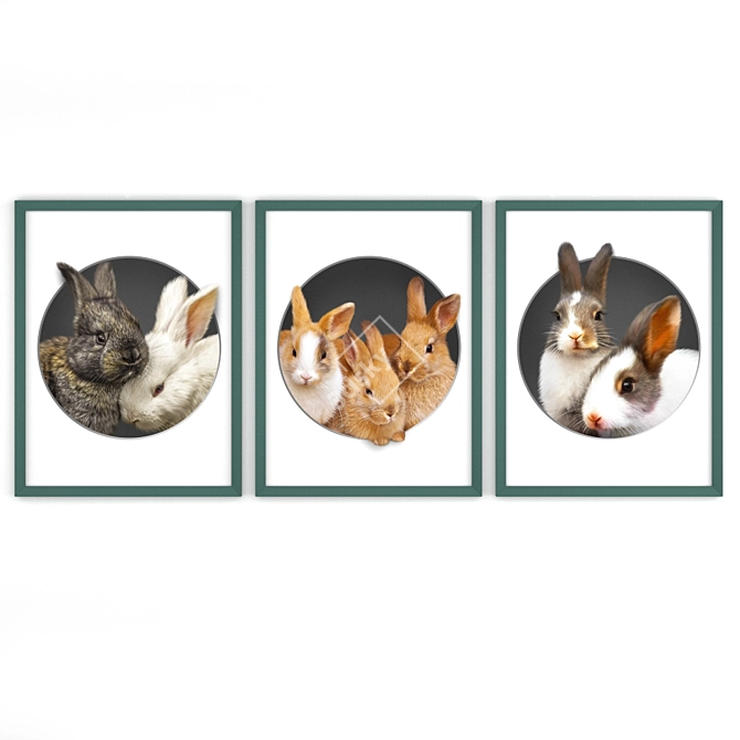 PetPoster: Cute Bunny Posters for Pet Lovers 3D model image 1