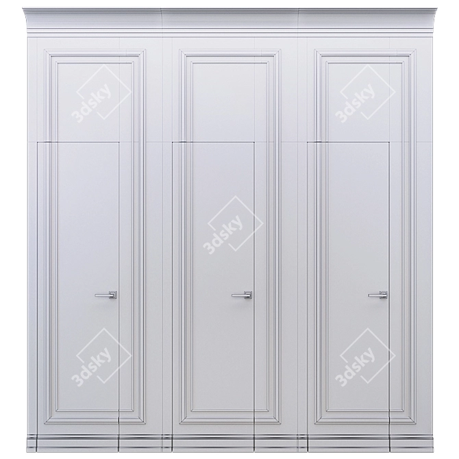 Hidden Wall Door Set 3D model image 3