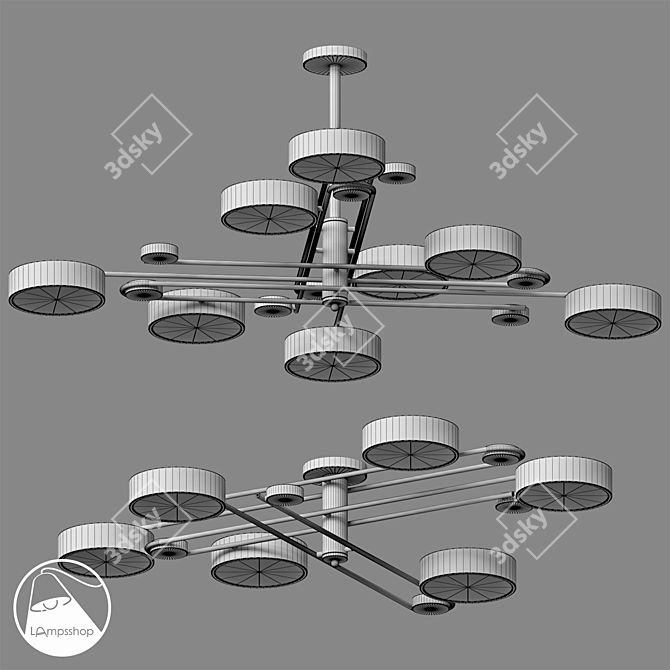 Nordic Impressive Chandelier | LampsShop.ru 3D model image 2