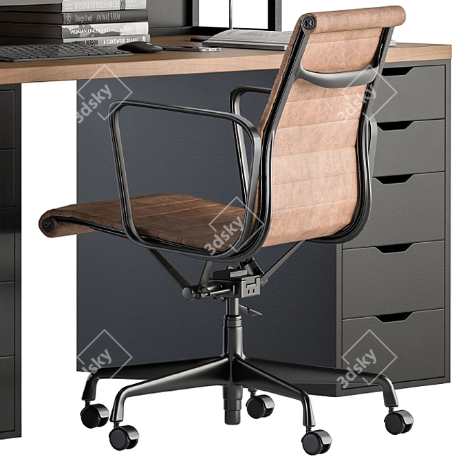 Elegant Home Office Furniture 3D model image 4