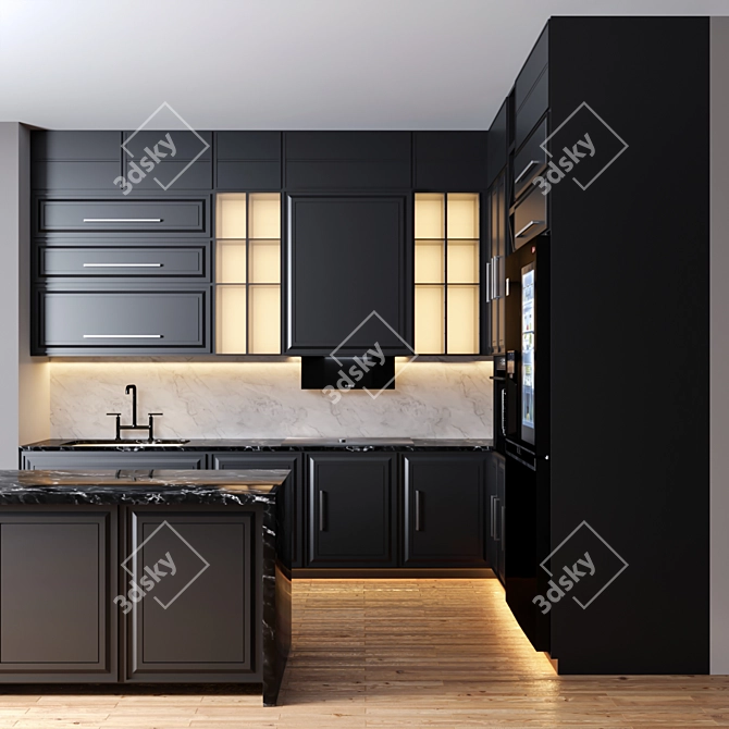 Neo Classic Kitchen Collection 3D model image 3