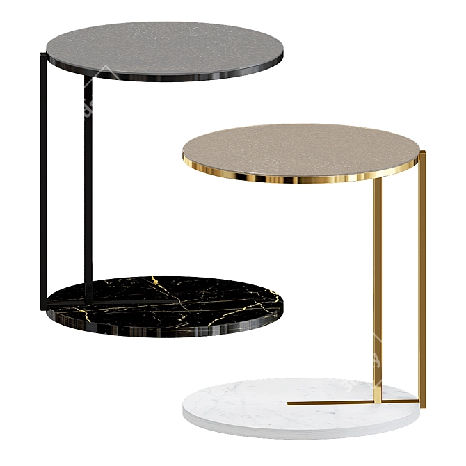 Minimalist Meridiani Ralf Table 3D model image 2