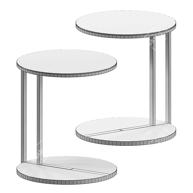 Minimalist Meridiani Ralf Table 3D model image 3