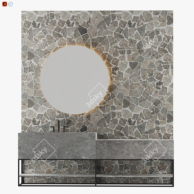 Minimalist Melbourne Boffi Bathroom 3D model image 1