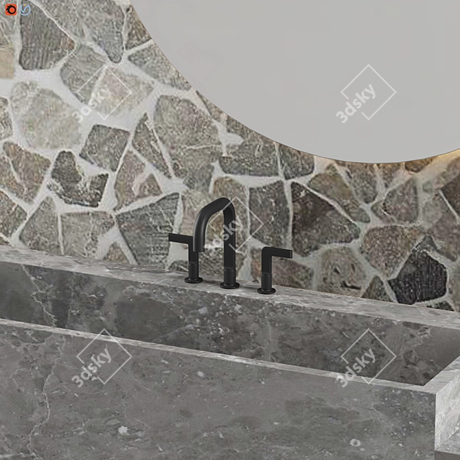 Minimalist Melbourne Boffi Bathroom 3D model image 4