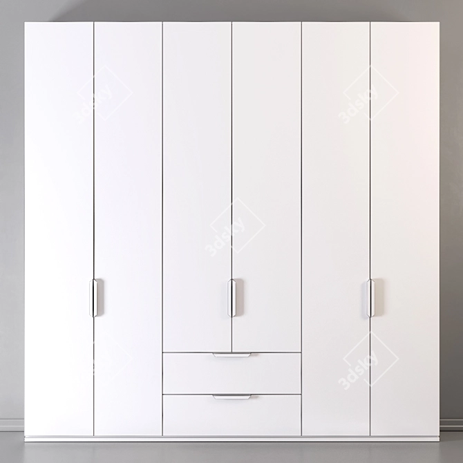 Stylish 73 Wardrobe 3D model image 2