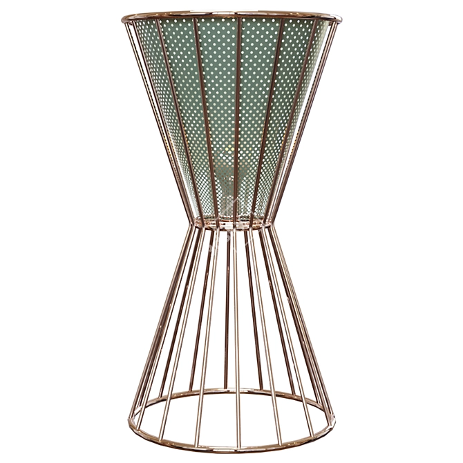 Sleek Hourglass Table Lamp 3D model image 1