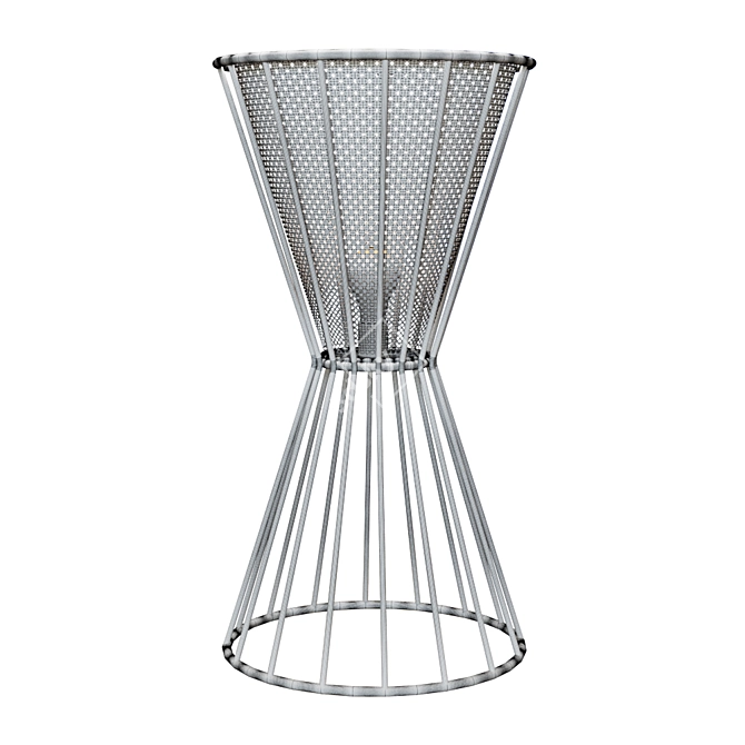 Sleek Hourglass Table Lamp 3D model image 2