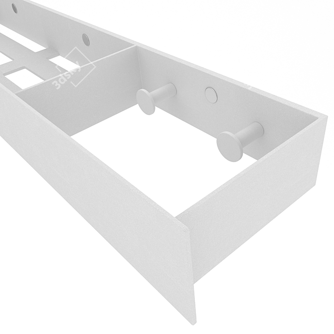 Sleek Shower Shelf: Water Resistant with Magnetic Backing 3D model image 5