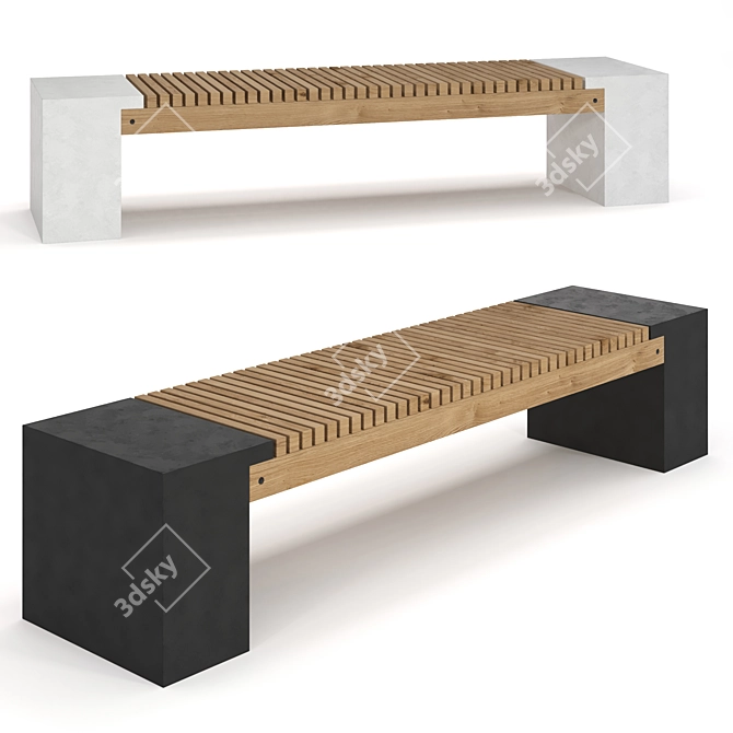 Urban 2016 Bench: Versatile, Stylish 3D model image 1