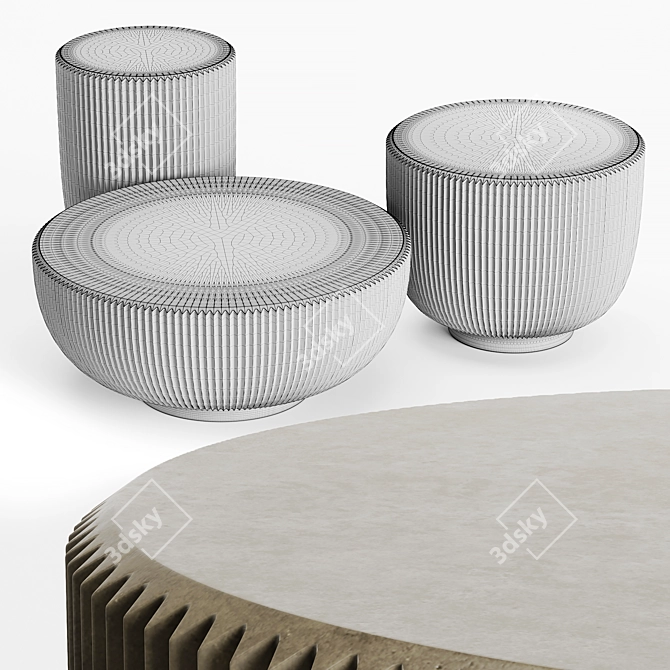 Elegant Ceramic Coffee Tables 3D model image 3