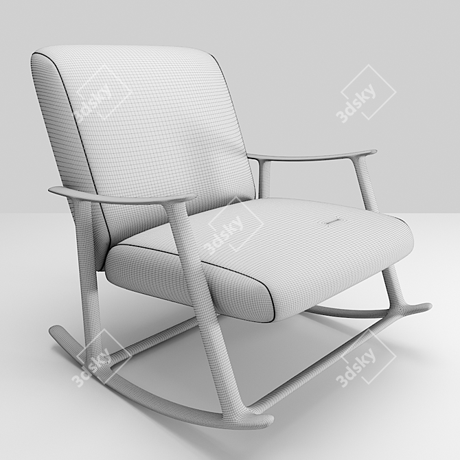 Elegant Arm Chair: 3ds Max Models 3D model image 4