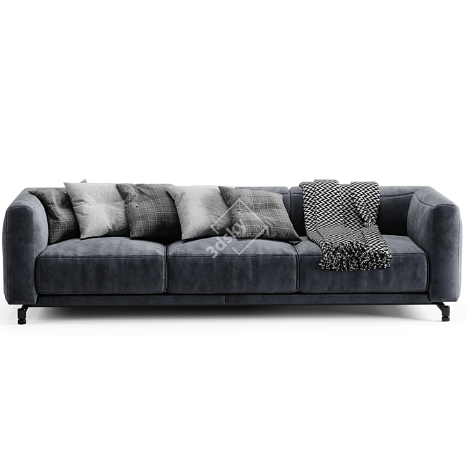 Sleek Italian Design Sofa 3D model image 4