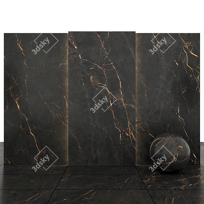 Galaxy Black Marble - Luxury Texture Collection 3D model image 1