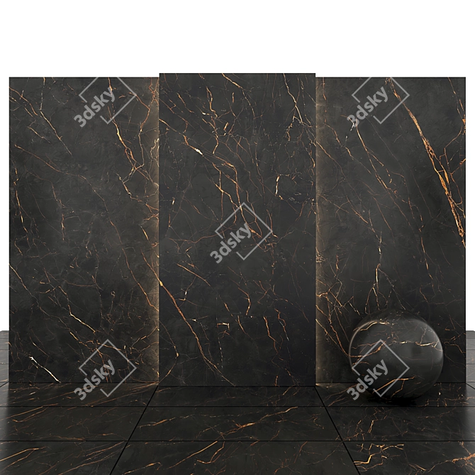 Galaxy Black Marble - Luxury Texture Collection 3D model image 2