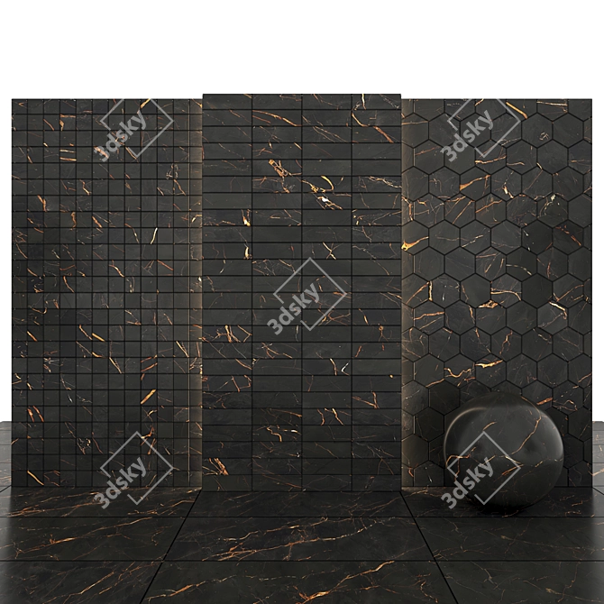 Galaxy Black Marble - Luxury Texture Collection 3D model image 3