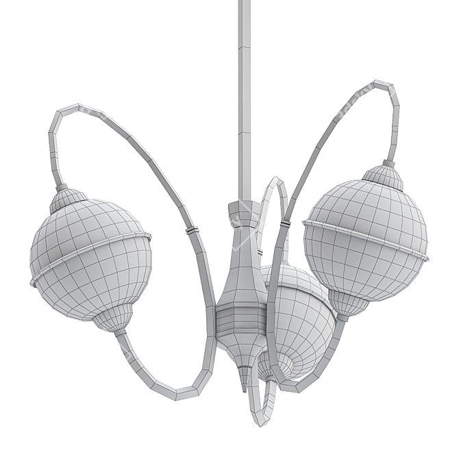 Mid-Century Sputnik Chandelier 3D model image 2