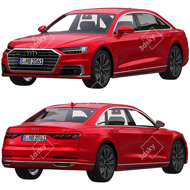 Luxury Redefined: Audi A8 L 3D model image 1