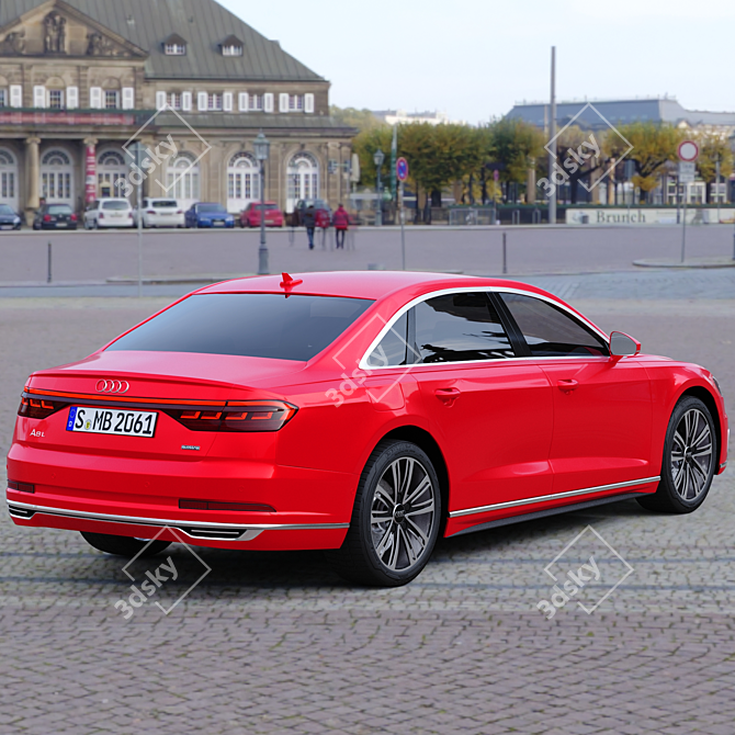 Luxury Redefined: Audi A8 L 3D model image 4