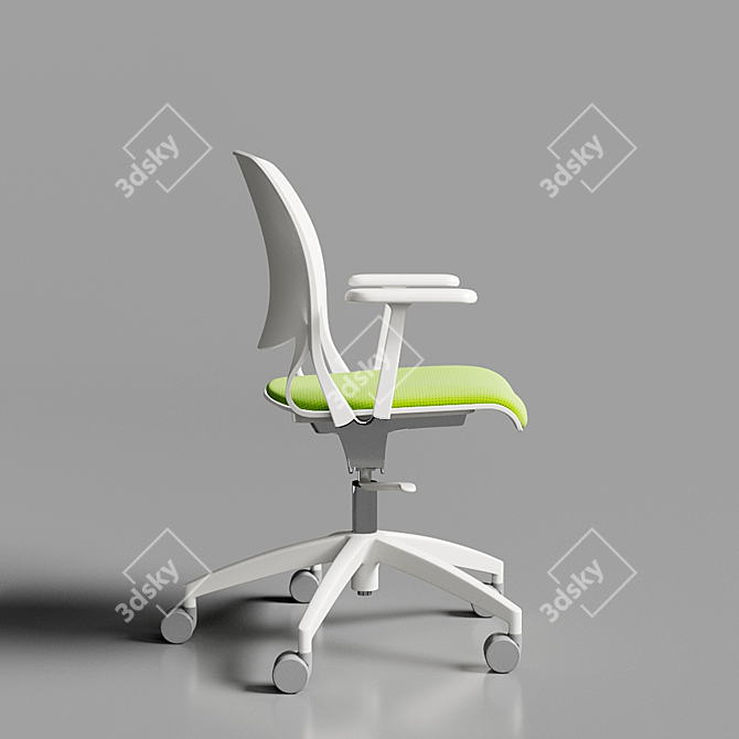 Sleek Ivory Cloud Chair 3D model image 4