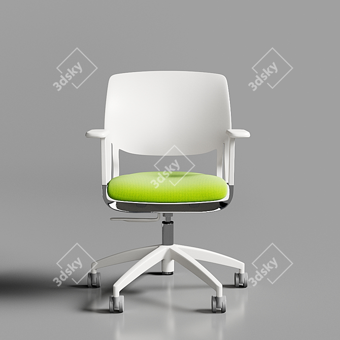 Sleek Ivory Cloud Chair 3D model image 7