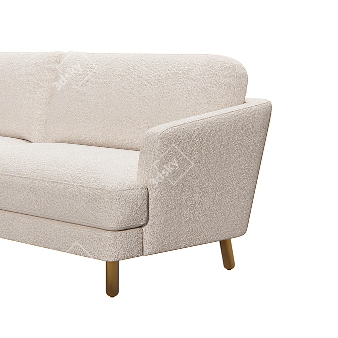 Yukon KAZA: Stylish 3-Seater Sofa 3D model image 3