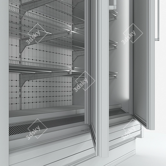 Barcelona 3-Door Refrigerated Display 3D model image 7