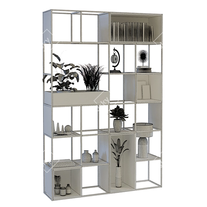Modern Shelf Furniture Set 3D model image 6
