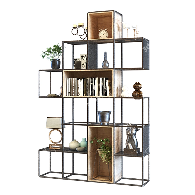 Modern Shelf Furniture Set 3D model image 2