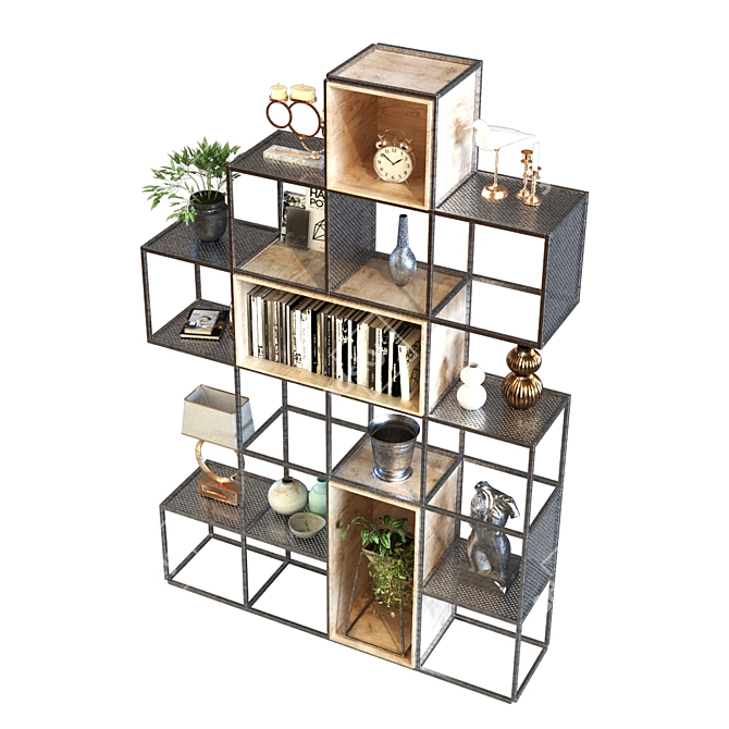 Modern Shelf Furniture Set 3D model image 4